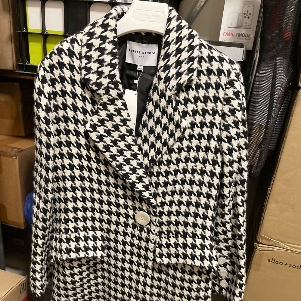 Petite Studio herringbone coat NWT